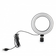 Кольцевая LED лампа диаметром 16см без крепления телефона, питание от usb без штатива
