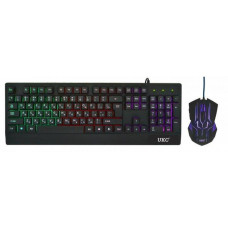 Набор геймерский Клавиатура компьютерная проводная M-710 с LED RGB подсветкой + мышка