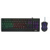 Набор геймерский Клавиатура компьютерная проводная M-710 с LED RGB подсветкой + мышка