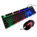 Набор геймерский Клавиатура компьютерная проводная K01 с LED RGB подсветкой + мышка