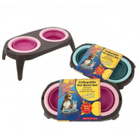 Миска двойная на складной подставке для собак и кошек Pet Bowl Set