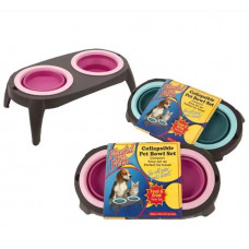 Миска двойная на складной подставке для собак и кошек Pet Bowl Set