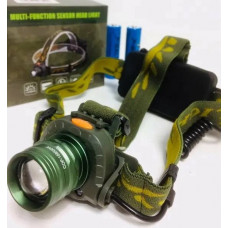 Налобный фонарь BL 1505 \ 602B SENSOR Bailong тактический фонарик налобник с датчиком движения