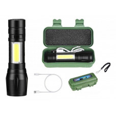 Светодиодный ручной фонарь Bailong Police BL-511 на аккумуляторе с ZOOM и USB в кейсе