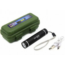 Ручной LED фонарь аккумуляторный карманный фонарик USB зарядка Bailong BL 517 в кейсе