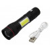 Фонарь X-Balog Police BL-520 T6+Cob Zoom USB
