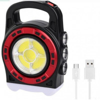 Мультифункциональный кемпинговый фонарь Hurry-bolt HB-6678C 20W с солнечной панелью и фукцией павербанка