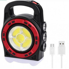 Мультифункциональный кемпинговый фонарь Hurry-bolt HB-6678C 20W с солнечной панелью и фукцией павербанка
