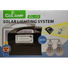 Зарядная станция - кемпинговый фонарь 30W Cclamp CL-13 Power bank 2 лампочки и встроенная солнечная панель
