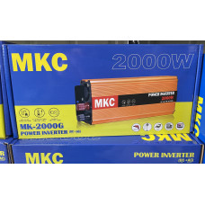 Инвертор преобразователь тока МKC MK-2000G 2000W преобразовывает электричество DC/AC из 12В в 220В