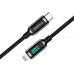 Кабель USB - Lightning IPhone 20W 5A 1.2m KAKU KSC-599 Save Series с дисплеем