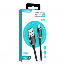 Кабель USB - Type-C 40W 5A 1.2m KAKU KSC-599 Save Series с дисплеем