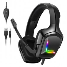 Игровые наушники Onikuma K20 накладные с микрофоном и подсветкой для компьютера и консолей