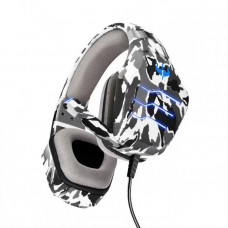 Игровые наушники Ovleng Q9 накладные с микрофоном и подсветкой для компьютера кожзам объемный звук 7.1