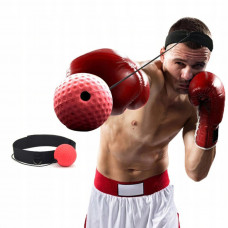 Боксерский мяч для тренировок, повязка на голову тренажер для бокса Boxing Reflex Ball