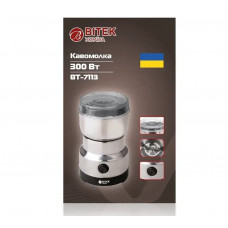 Электрическая кофемолка BITEK BT-7113, 300 Вт, корпус из нержавейки