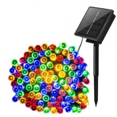Гирлянда садовая уличная с аккумулятором на солнечной батарее 11м 100LED мульти разноцветная