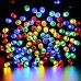 Гирлянда садовая уличная с аккумулятором на солнечной батарее 11м 100LED мульти разноцветная