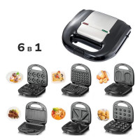 Мультипекарь мультимейкер со съемными формами 6 в 1 RAF-224