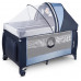 Манеж кроватка Lionelo Sven Plus blue navy с пелинатором, москиткой, капюшоном, игрушками