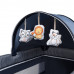 Манеж кроватка Lionelo Sven Plus blue navy с пелинатором, москиткой, капюшоном, игрушками