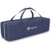 Манеж кроватка Lionelo Sven Plus blue navy с пелинатором, москиткой, капюшоном, игрушками