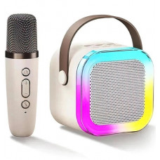 Портативная Bluetooth колонка с микрофоном K12 Беспроводная Мини караоке с RGB подсветкой для детей