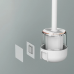 Туалетный ершик Wenko Toilet Brush для унитаза, силиконовая щётка, с настенным держателем Белый 36х10х4,5 см