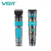 Аккумуляторная машинка для стрижки волос и бороды VGR V-695 с LED-дисплеем