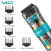 Аккумуляторная машинка для стрижки волос и бороды VGR V-695 с LED-дисплеем