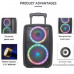 Переносная акустическая система SURFACE NDR-2680 (8"+6.5") (10W) (Проводной Микрофон + пульт) 2400mAh