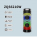 Переносная акустическая система SURFACE ZQS6210W (6,5"x2) (15Wx2) (Проводной микрофон) (4500mAh) (Пульт)
