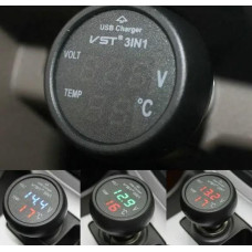 Термометр-вольтметр в прикуриватель автомобильный VST 706-4
