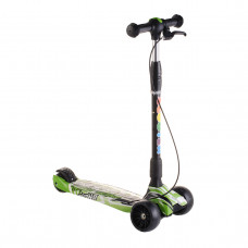 Детский самокат Smart Scooter,ручной тормоз, со светящимися широкими PU колесами 130мм "Лес" от 2-10 лет
