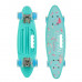 Скейт Пенниборд (Penny Board) со светящимися колесами и ручкой "Фламинго" As-flamingo