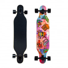 Скейтборд Лонгборд деревянный "Пират",PU колеса 880b