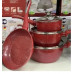 Набор кастрюль с гранитным покрытием Higher kitchen НК-315 Красный