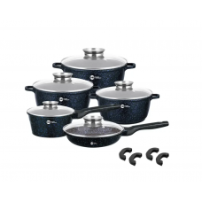 Набор кастрюль с гранитным покрытием Higher kitchen НК-305 Черный