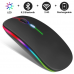 Беспроводная бесшумная мышь BauTech Со светодиодной RGB подсветкой аккумуляторная + 2.4 ГГц
