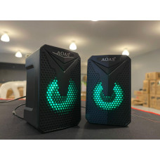 Колонки для ПК Aoas e-005 с поддержкой USB 2.0 и светодиодной подсветкой