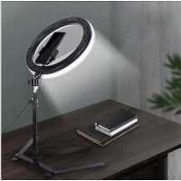 Кольцевая лампа LED Ring Light 26 см с подставкой для настольной сьемки