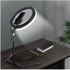 Кольцевая лампа LED Ring Light 26 см с подставкой для настольной сьемки