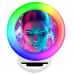 Кольцевая светодиоднная LED лампа RGB разноцветная 11см A4S для фото и видеосъемки с креплением прищепкой