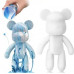 Набор для творчества Флюидный Мишка Раскраска DIY Creative Fluid Bear 33 см 3 краски в комплекте