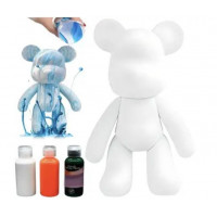 Набор для творчества Флюидный Мишка Раскраска DIY Creative Fluid Bear 23 см 3 краски в комплекте