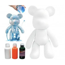 Набор для творчества Флюидный Мишка Раскраска DIY Creative Fluid Bear 23 см 3 краски в комплекте
