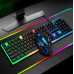 Комплект игровая клавиатура KM-5003 проводная USB с подсветкой RGB и геймерская мышка
