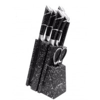 Набор ножей из нержавеющей стали с подставкой Kitchen knife B10932 (7 предметов)