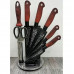 Набор ножей из нержавеющей стали с подставкой Kitchen knife B12418 (8 предметов)