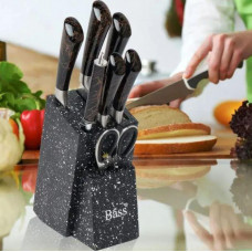 Набор ножей из нержавеющей стали с подставкой Kitchen knife B12432 (8 предметов)